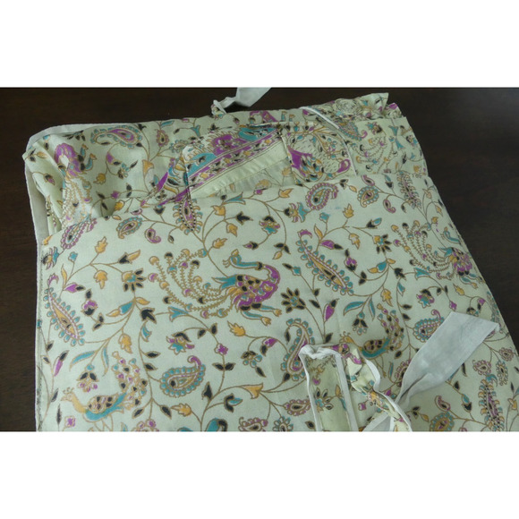 New Indian Cotton Robe Kimono Bird Floral Gift Matching Carry Bag Button Tie OS - Picture 9 of 9